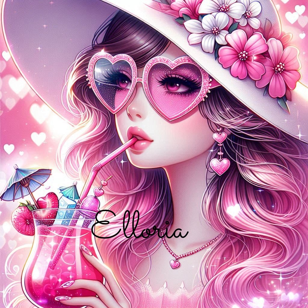 Diamond Painting – “Pink Summer Glam” | Illustration exclusive Elloria