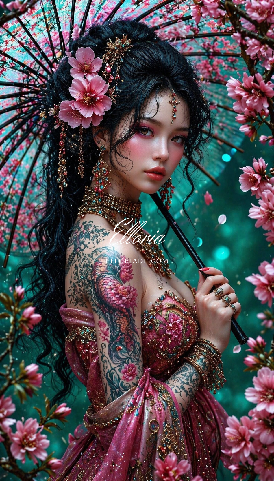 Diamond Painting Fleur de Sakura – Élégance Éternelle – Elloria