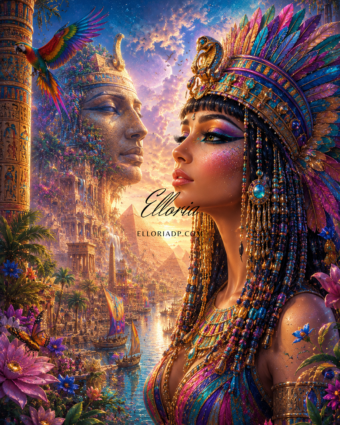 Reine du Nil Éternel – Diamond Painting Égypte Fantastique | Elloria