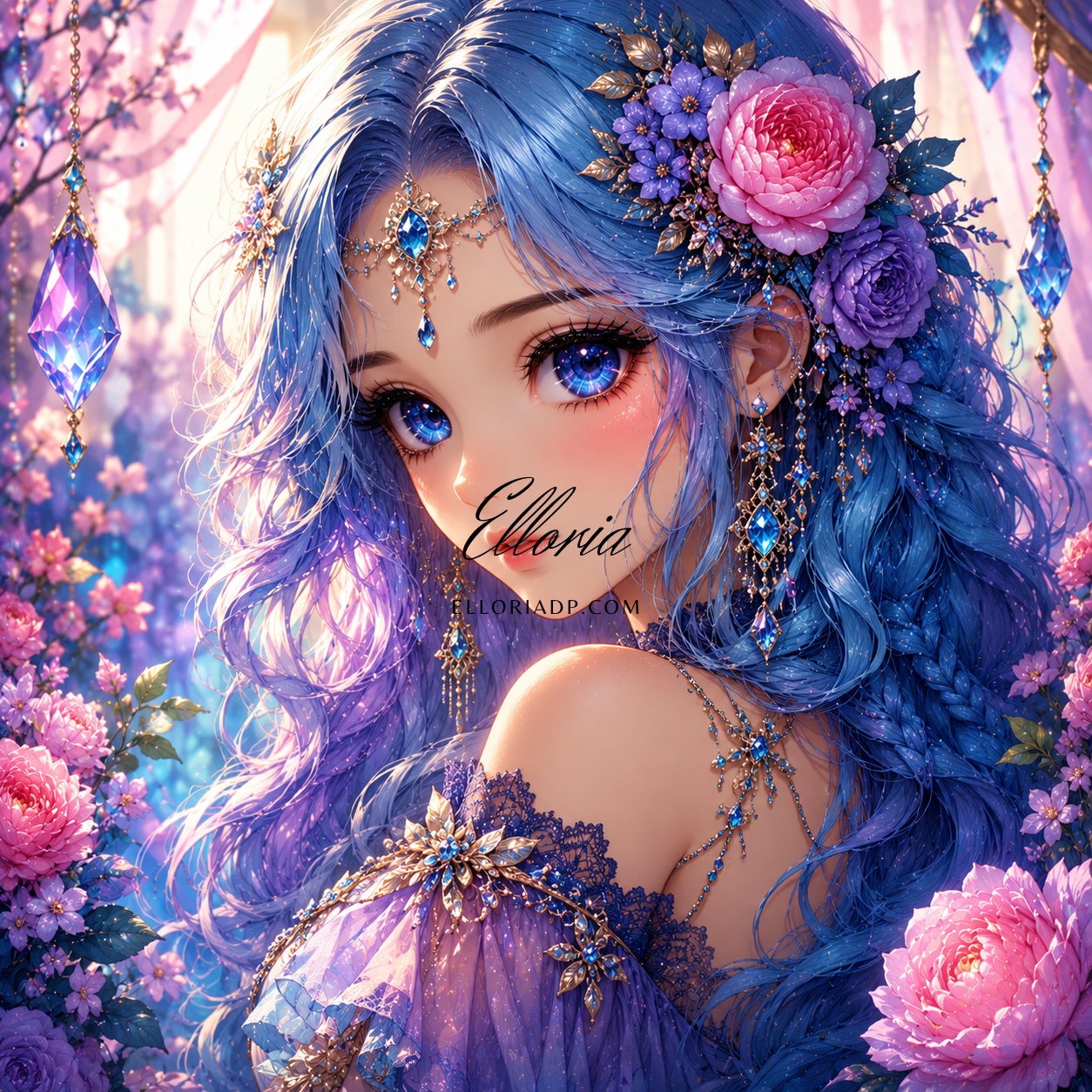 Éclat de Saphir Enchanté 💙✨🌸 Diamond painting Elloria