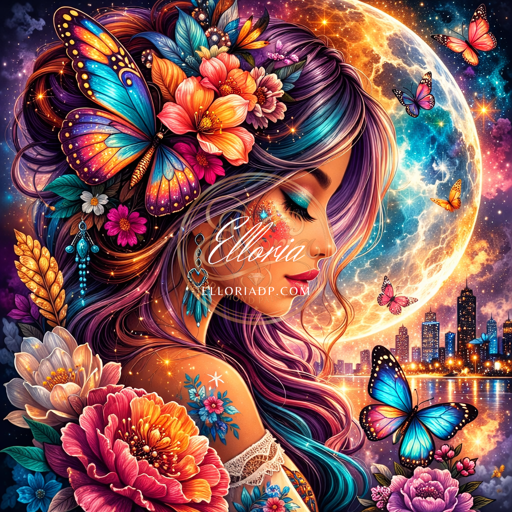 🌙 La Muse aux Papillons de Lune
Elloria Diamond Painting