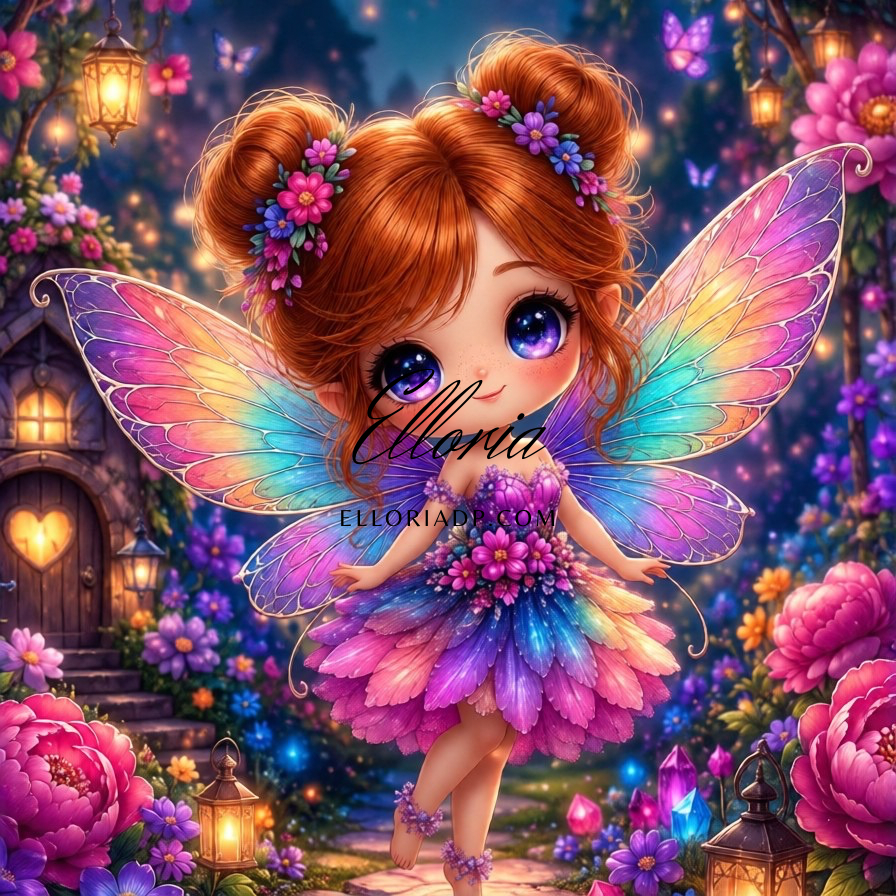 La Fée Arc-en-ciel | Diamond Painting chibi féerique Elloria
