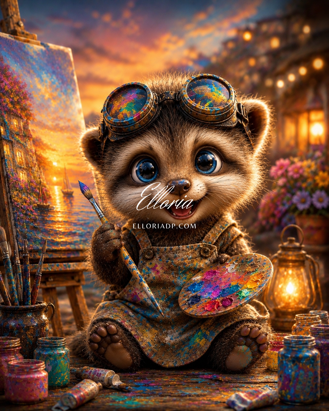 Milo, le Petit Peintre des Lumières Diamond painting Elloria