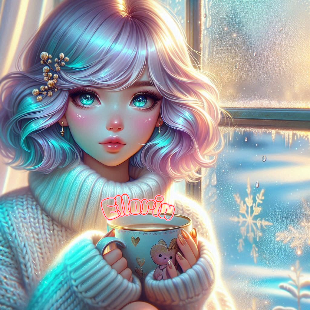 ❄️☕ Diamond Painting | Mila au Chocolat Chaud | Collection Elloria