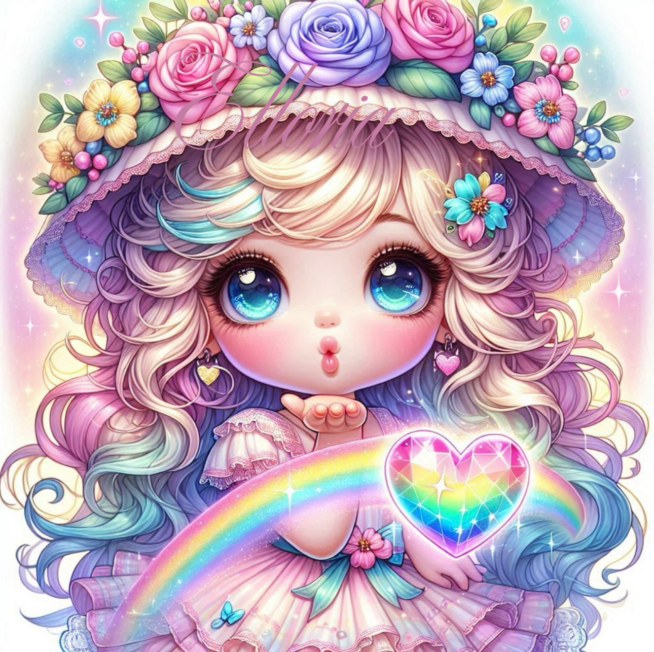 Diamond Painting – Luna, messagère de l’arc-en-ciel