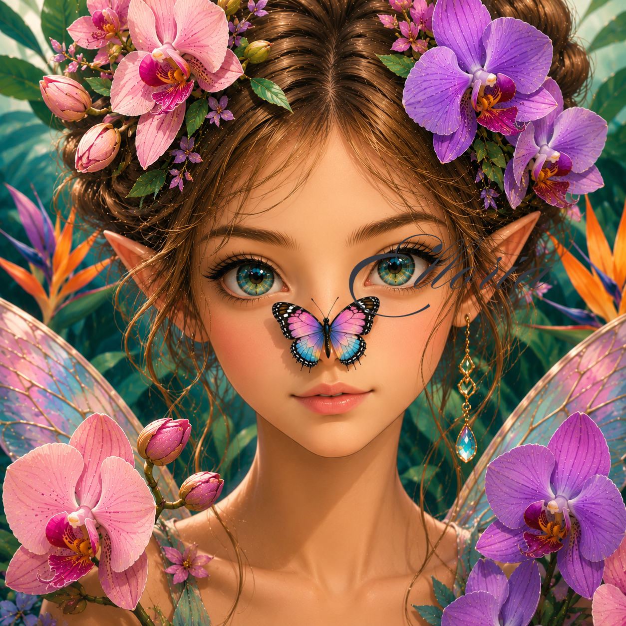 Diamond Painting L’Âme des Orchidées – Fée Fleurie | Elloria