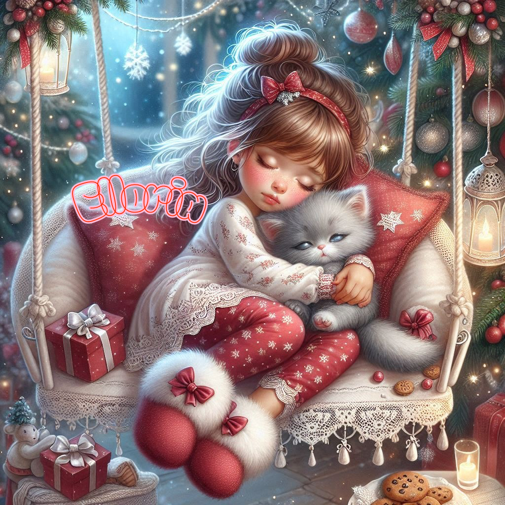 đŸ Diamond Painting | LĂ©onie & le Petit Chat dâHiver | Collection Elloria