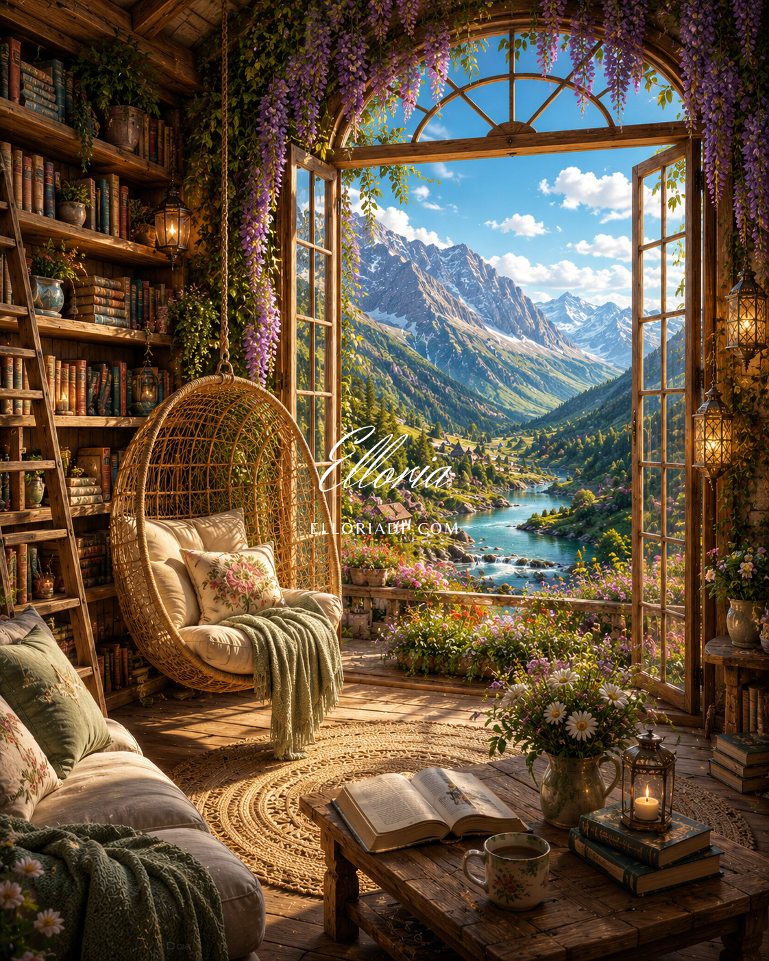Le Refuge des Mille Histoires Diamond painting Elloria