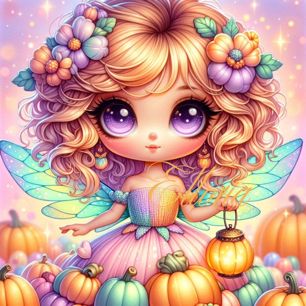 Diamond Painting – Lyra, la Fée des Lanternes ✨🎃🌸