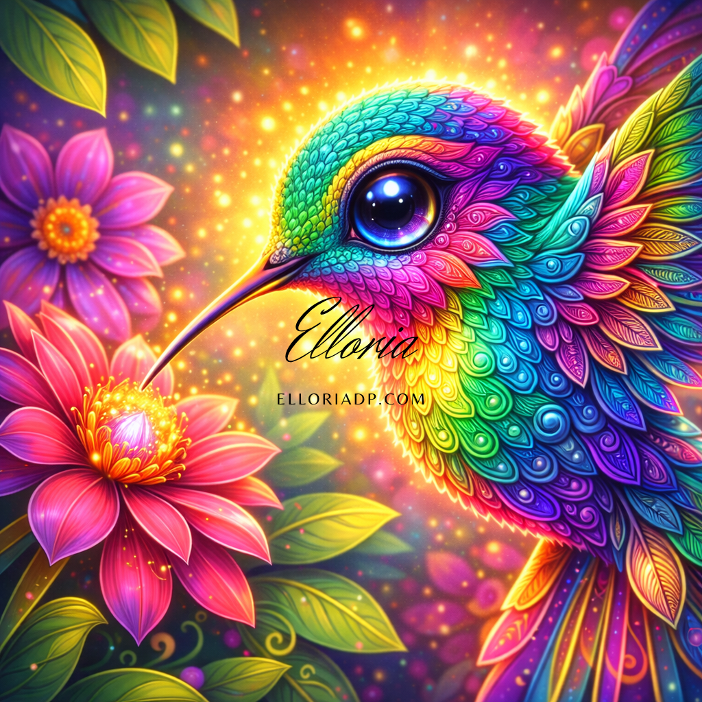 Diamond Painting Rainbow Hummingbird – Elloria