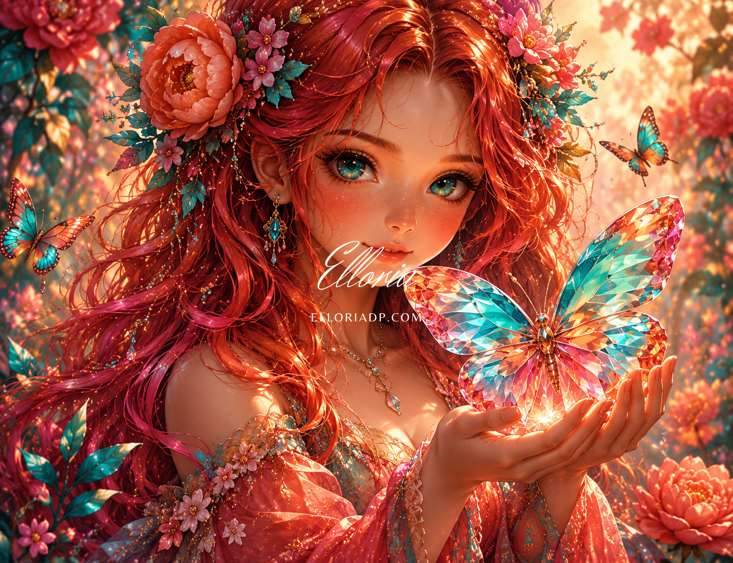 L’Éveil du Papillon de Cristal – Diamond Painting Féerique | Elloria