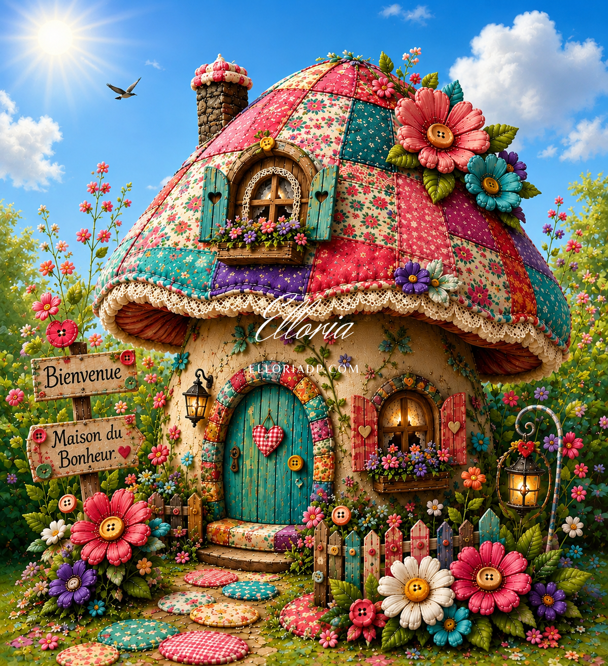 Maison du Bonheur – Diamond Painting Maison Féerique Patchwork | Elloria