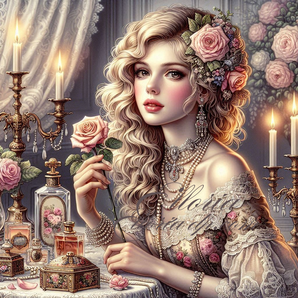 ✨ Diamond Painting | Rosalie, Élégance à la Chandelle 🌹🕯️💎