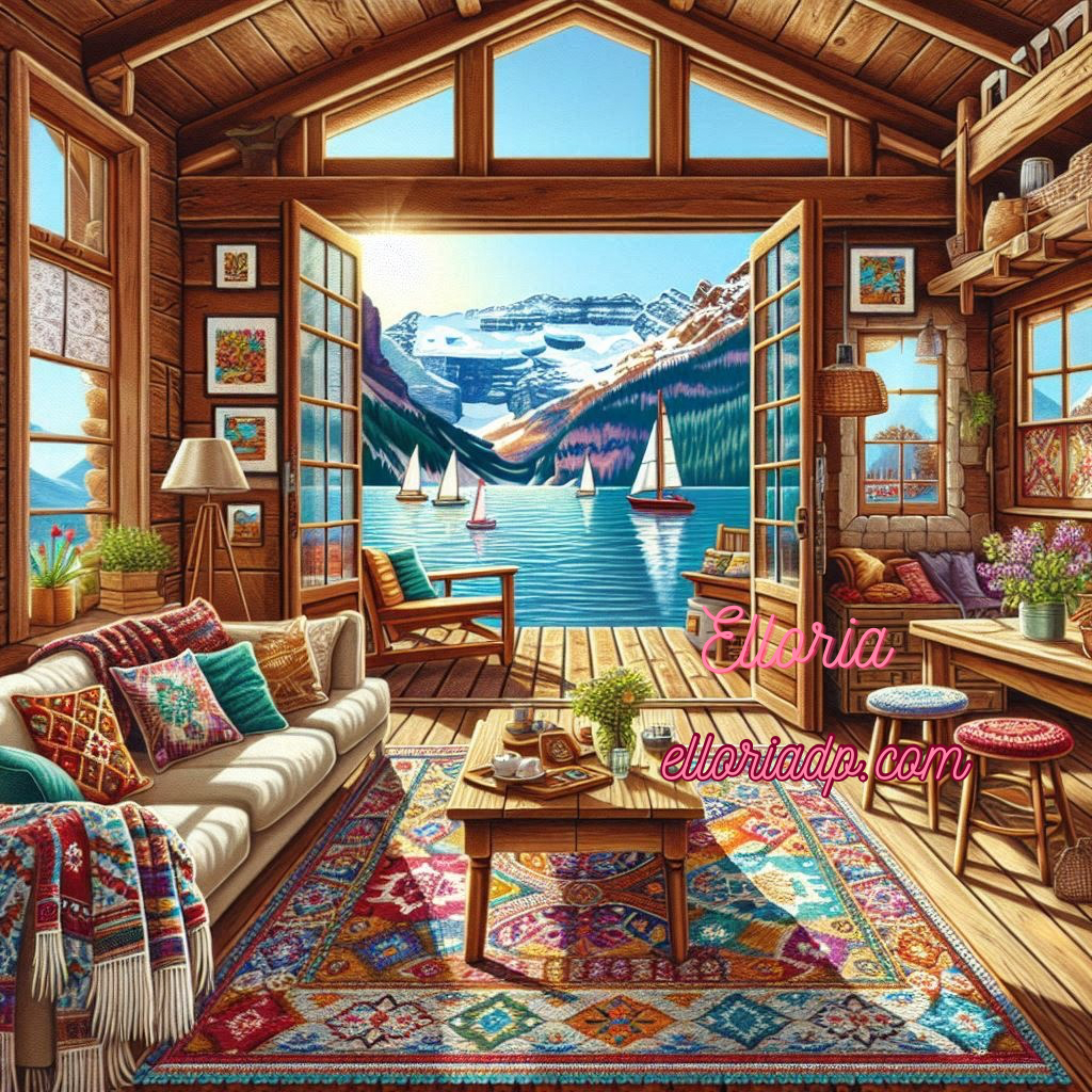 ✨ Diamond Painting – Chalet au Bord du Lac ✨