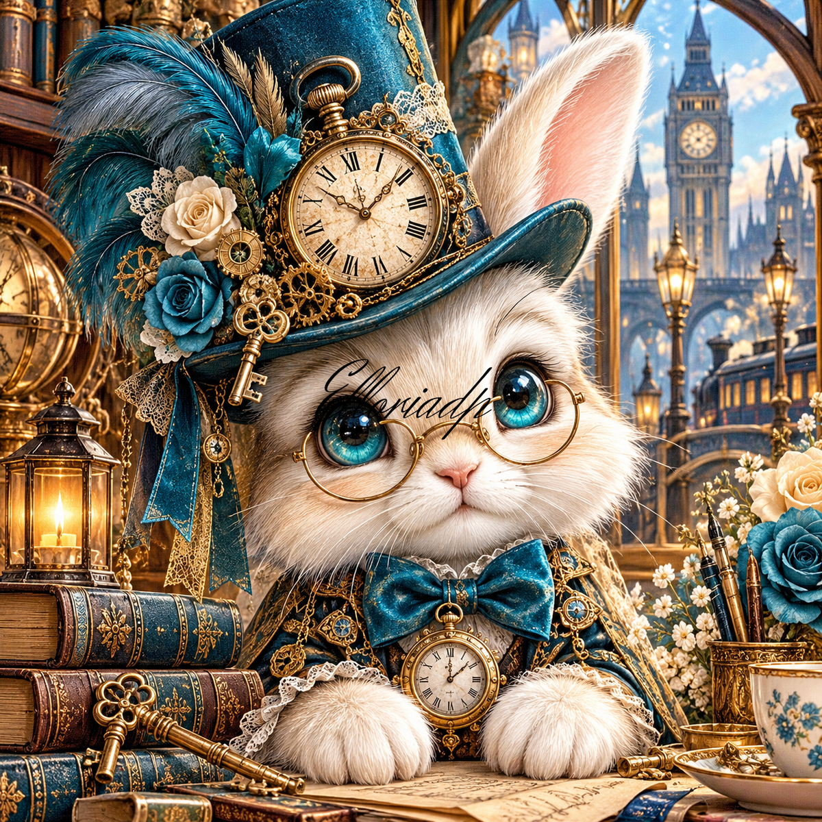 Le Gardien du Temps â Diamond Painting Lapin Steampunk | Elloria