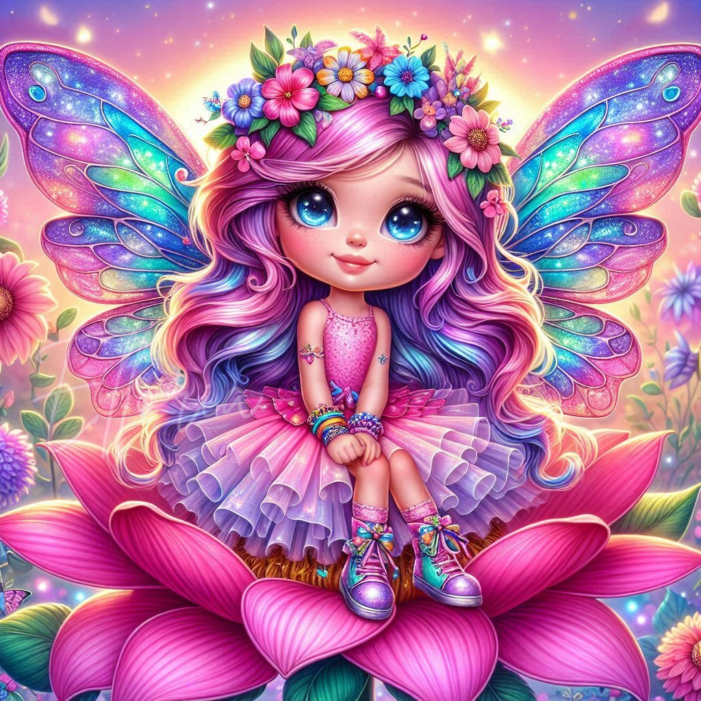 Kit Diamond Painting – Fée des fleurs