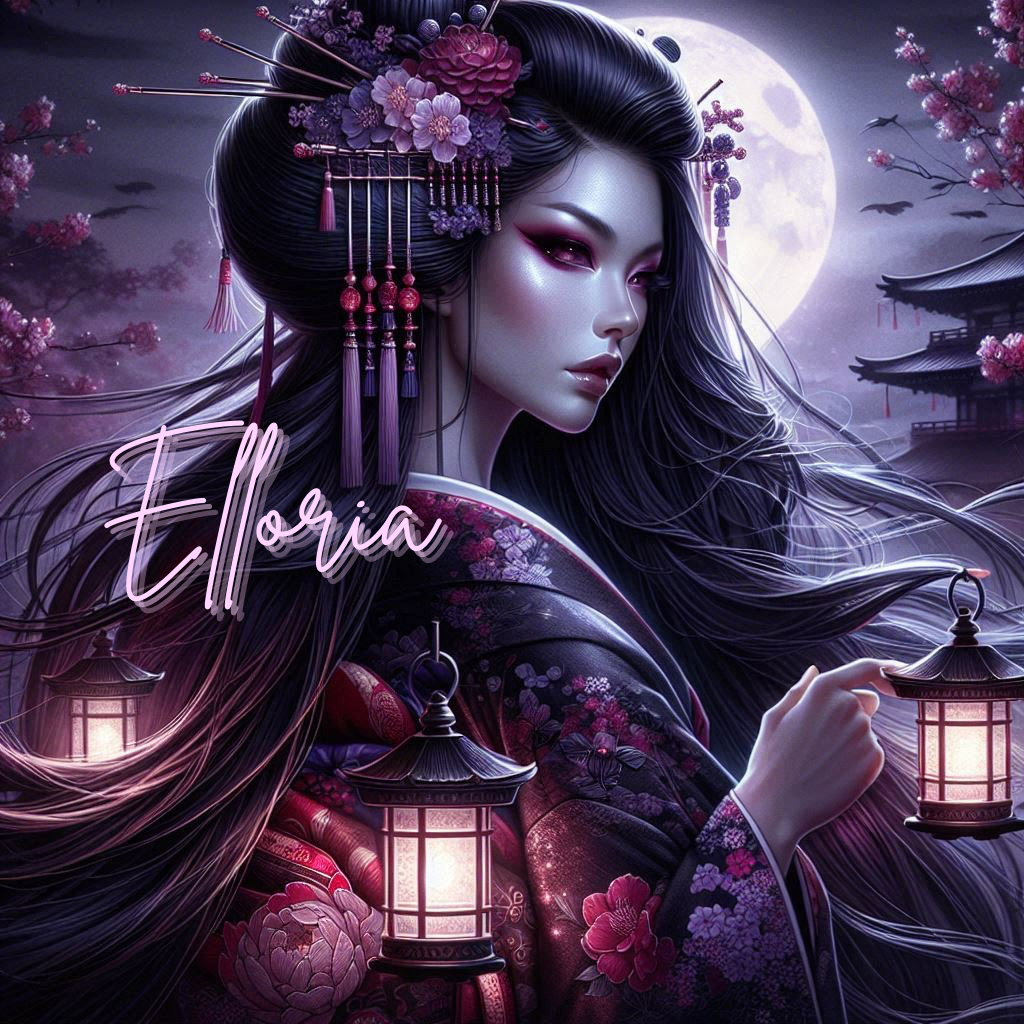Diamond Painting – Geisha Mystique à la Lueur des Lanternes – Kit Complet Elloria