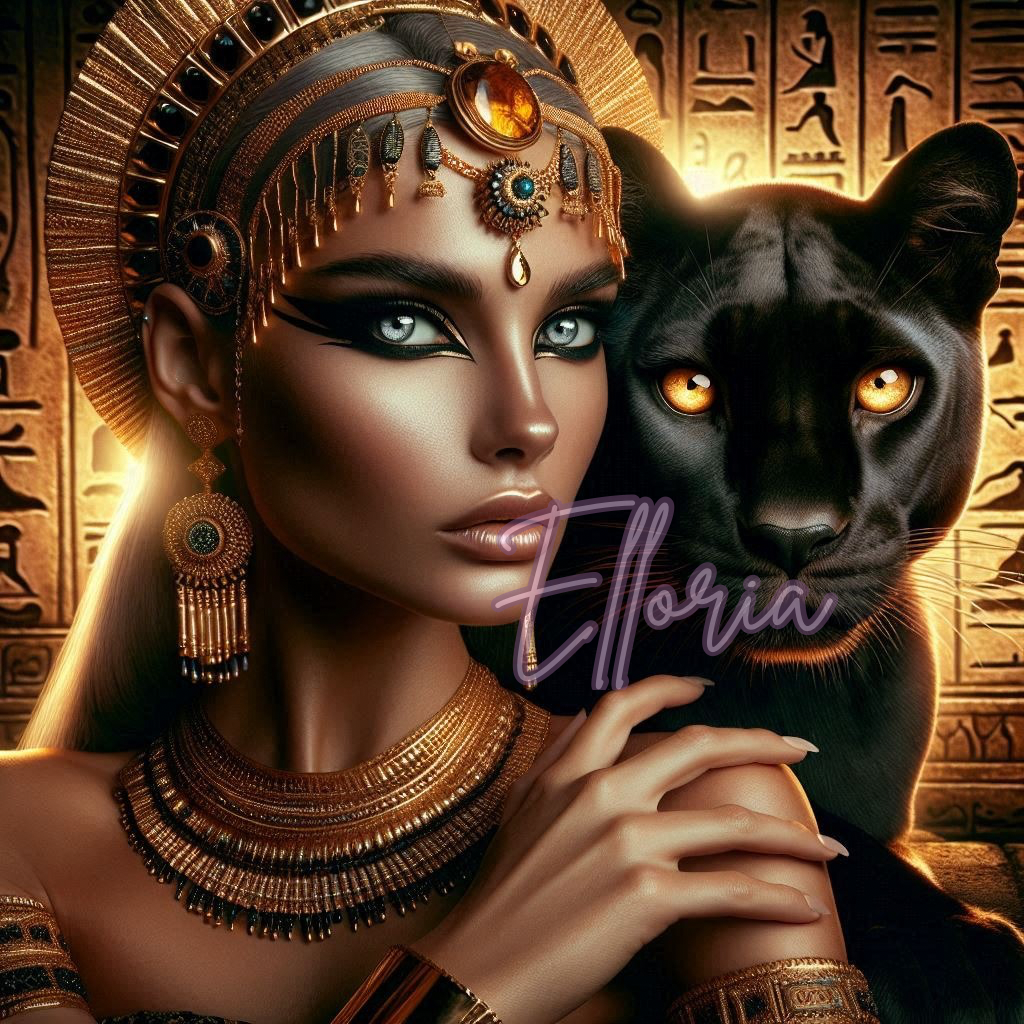 Diamond Painting – Kit Elloria : Néfertari et la Panthère d’Ébène
