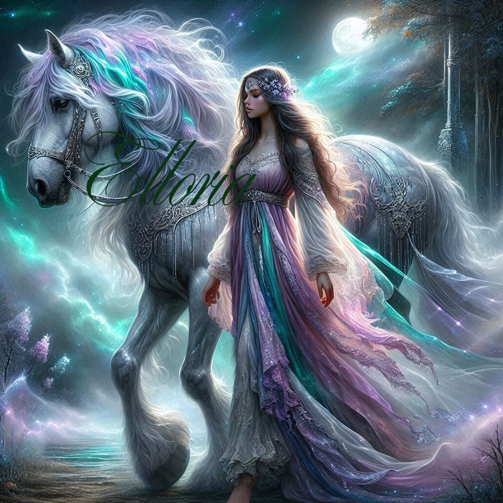 đš Diamond Painting Elloria â ĂlĂ©a et le Cheval de Lune