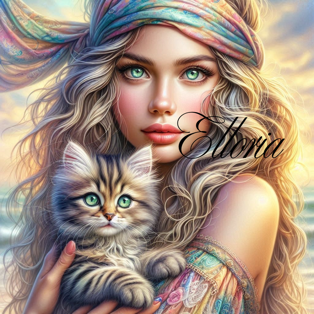 Diamond Painting – Naïa et son Chaton