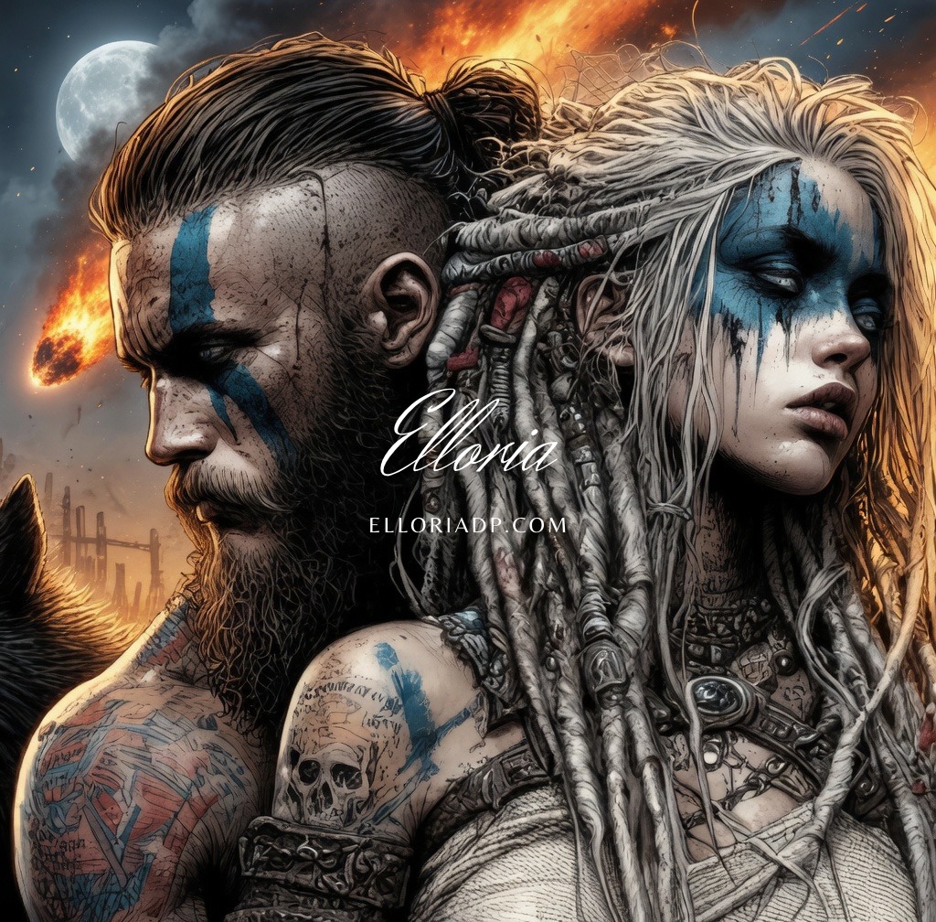 Diamond Painting Couple Nordique Mystique – Âmes Sauvages | Elloria