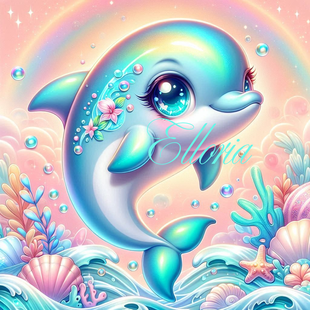 Diamond Painting – Luma, le Dauphin des Rêves Marins 🐬🌸🌈