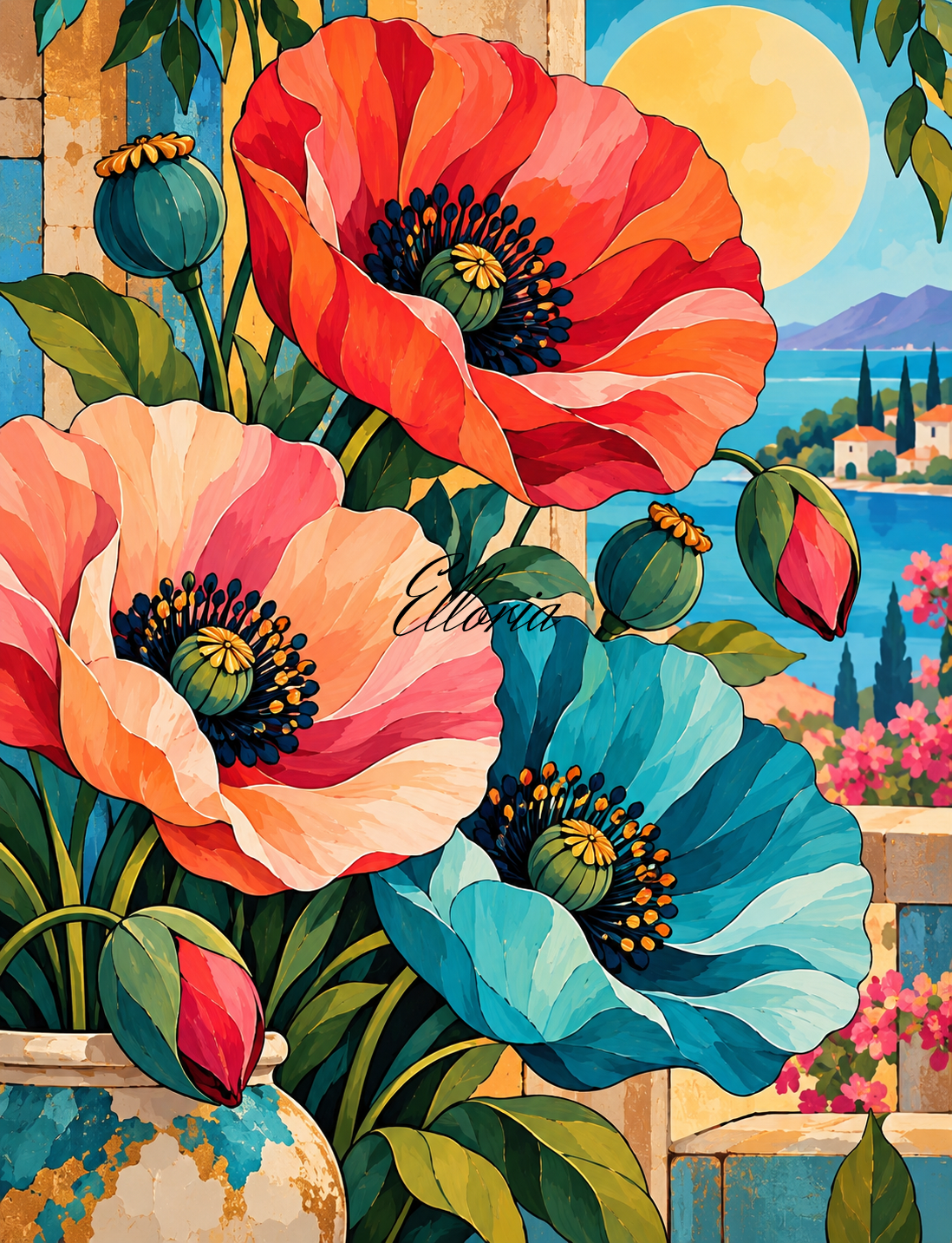 Les Coquelicots du Sud â Diamond Painting Floral | Elloria