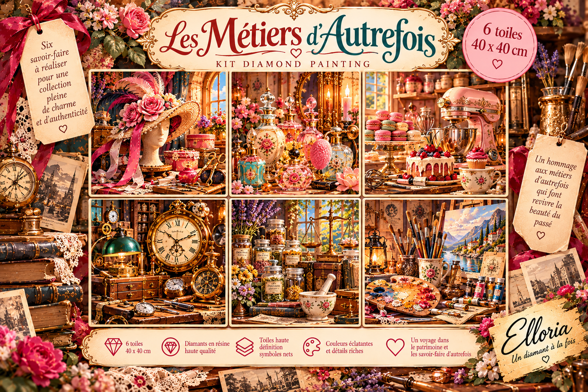Les Métiers d’Autrefois – Kit Diamond Painting | Elloria