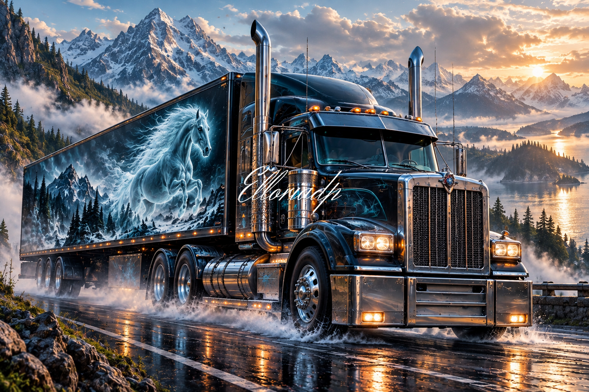 Le Convoi Fantôme – Diamond Painting Camion & Cheval | Elloria