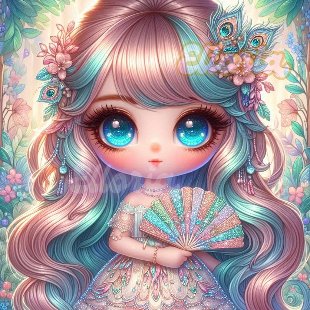 Princesse Éclat de Paon-Diamond painting