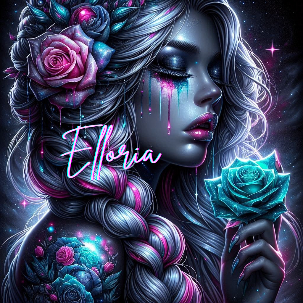 Femme aux Roses Enchantées – Diamond Painting Fantasy Elloria ✨