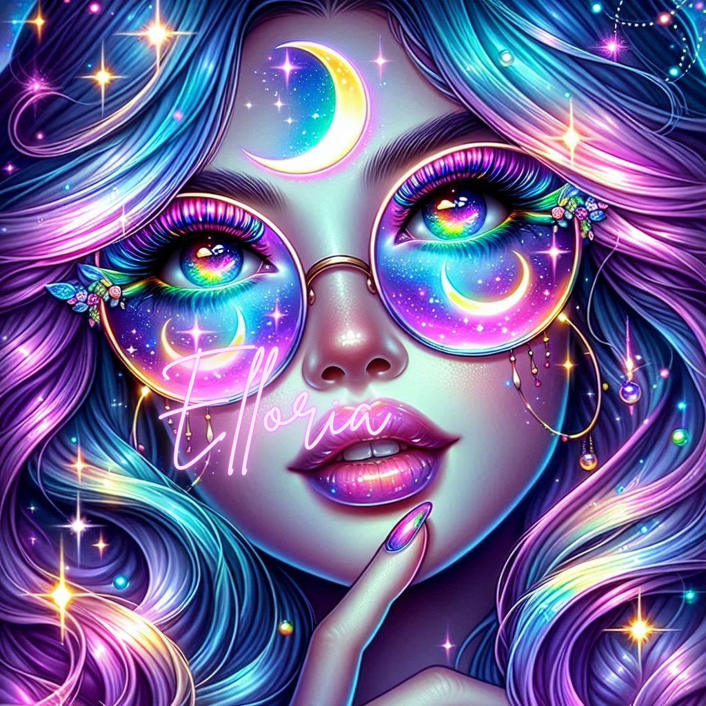 Diamond Painting Femme Lunaire – Portrait féerique aux lunettes magiques | Kit complet Elloria