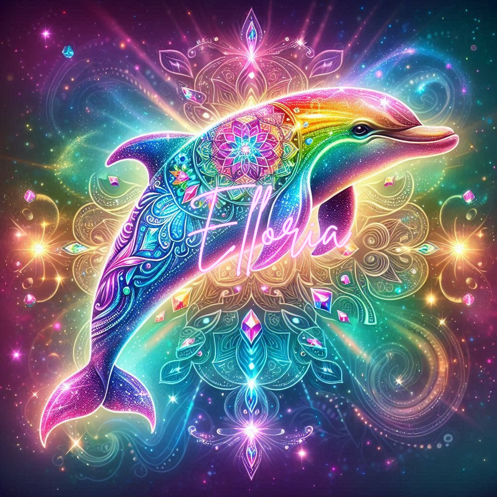 Diamond Painting Dauphin Arc-en-Ciel – Mandala féerique lumineux | Kit complet Elloria