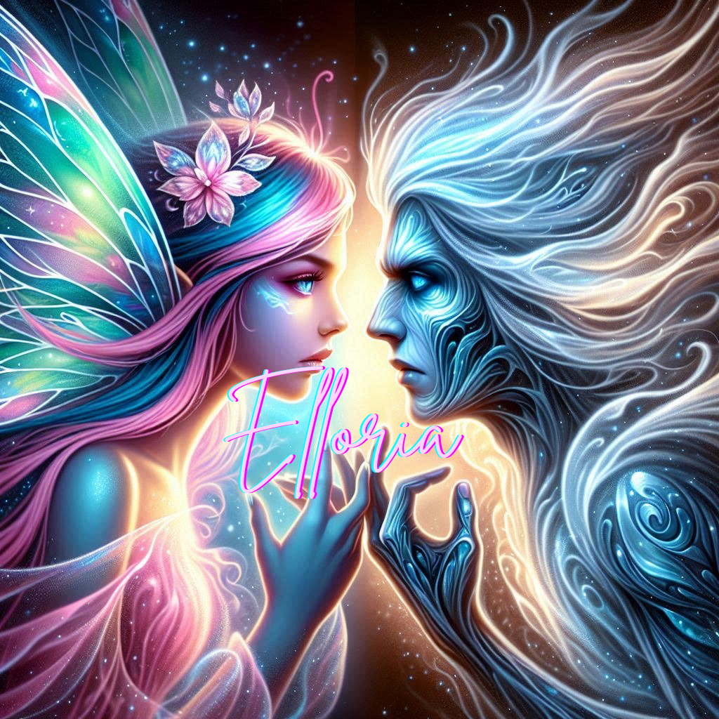 Diamond Painting Fée & Esprit de Glace – Kit complet Elloria | Dualité magique et féerique