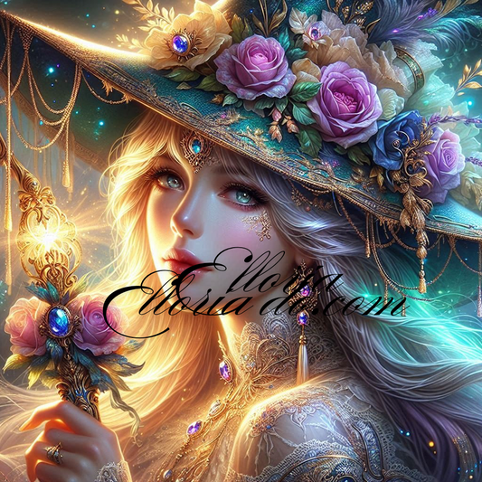 ✨ Diamond Painting | Sorcière aux Roses Étoilées by Elloria 🌹🔮