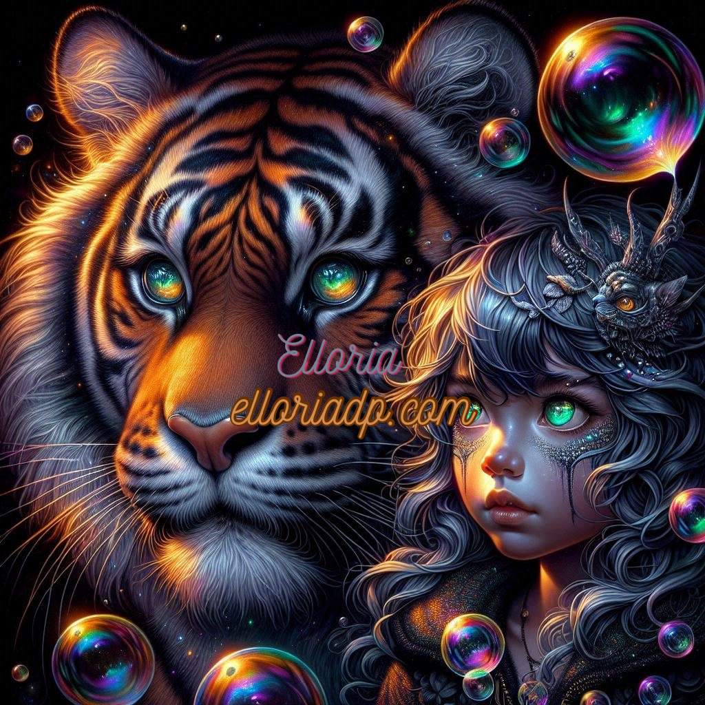 💎 Diamond Painting – Neriah et le Tigre des Ombres