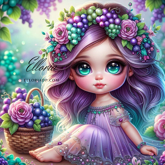 🌸 Elloria – Diamond Painting “Je m’appelle Violette”