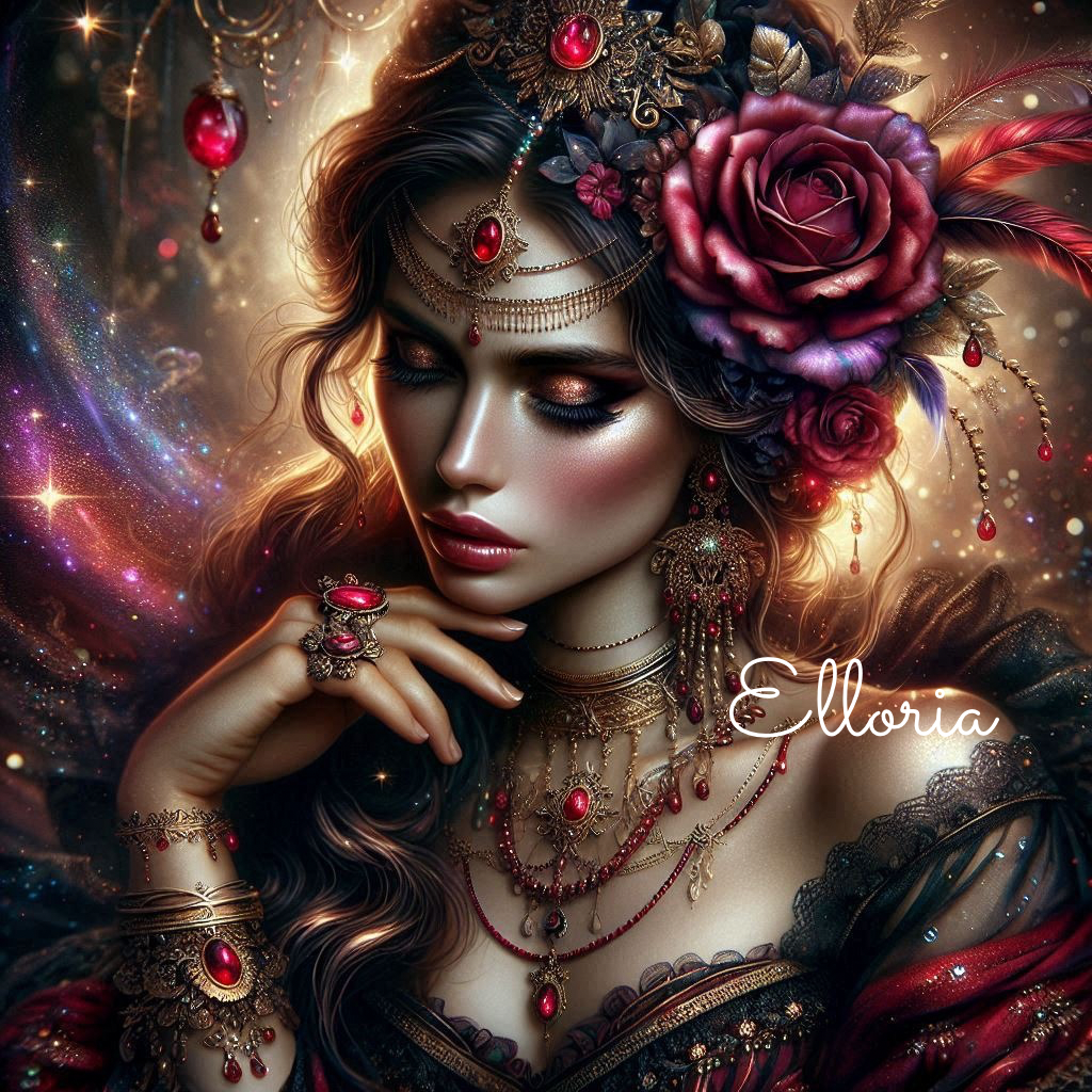 Reine d’Écarlate • Diamond Painting Féérique – Elloria