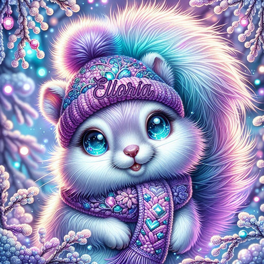 🐾 Diamond Painting – Naya, l’écureuil des neiges