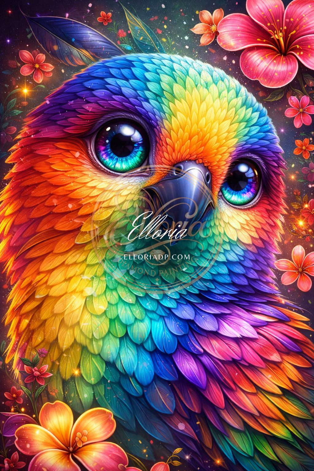 🌈 Plume Arc-en-Ciel
Diamond Painting Premium – Collection Éclat Vitaminé Elloria