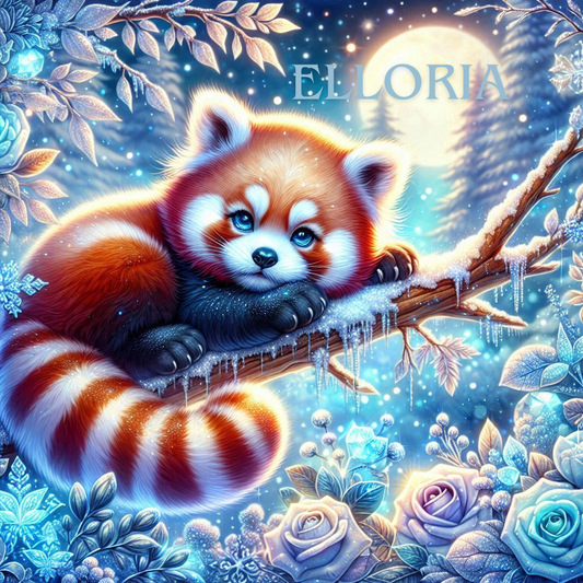 💎 Diamond Painting – Panda Roux de Lune