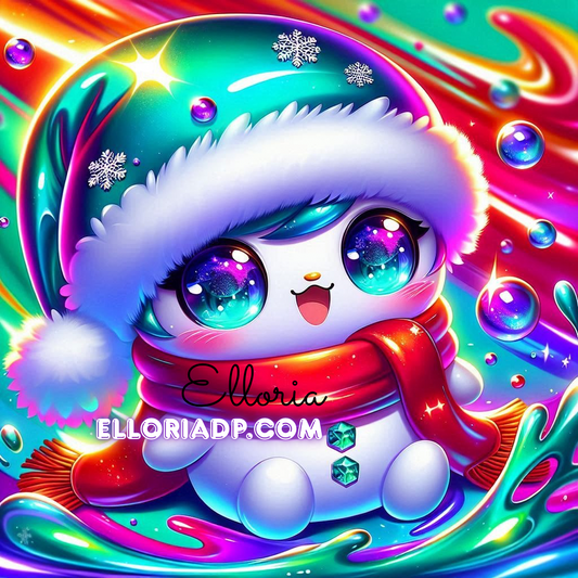 ☃️ Diamond Painting – Néo le Bonhomme de Neige Arc-en-Ciel (By Elloria)