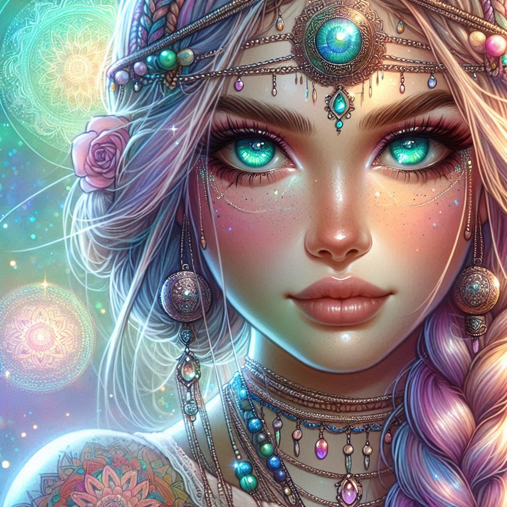 Kit Diamond Painting – Aiyana, l’Âme Bohème 🌙🌺