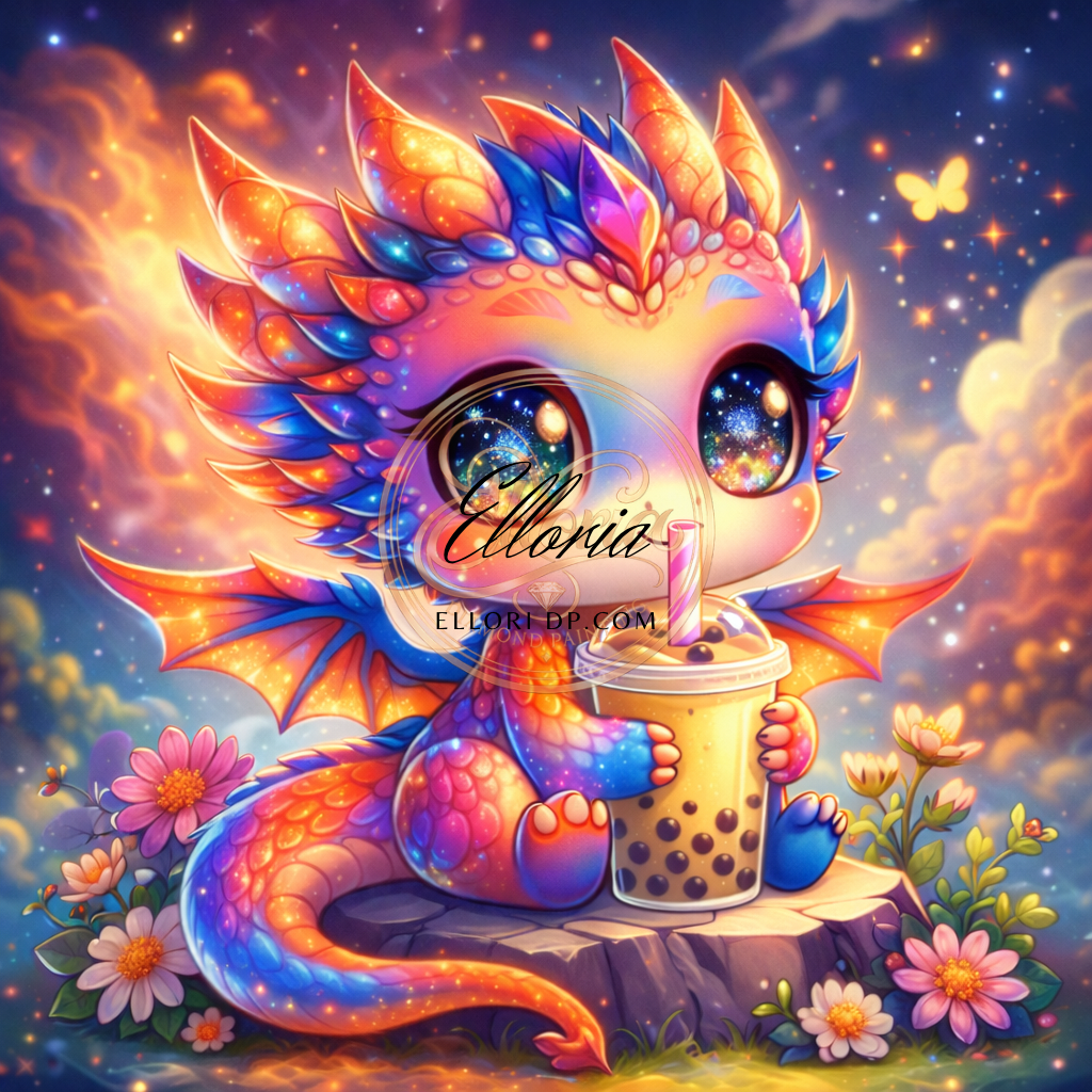 🐉 Bébé Dragon Arc-en-Ciel
Elloria Diamond Painting