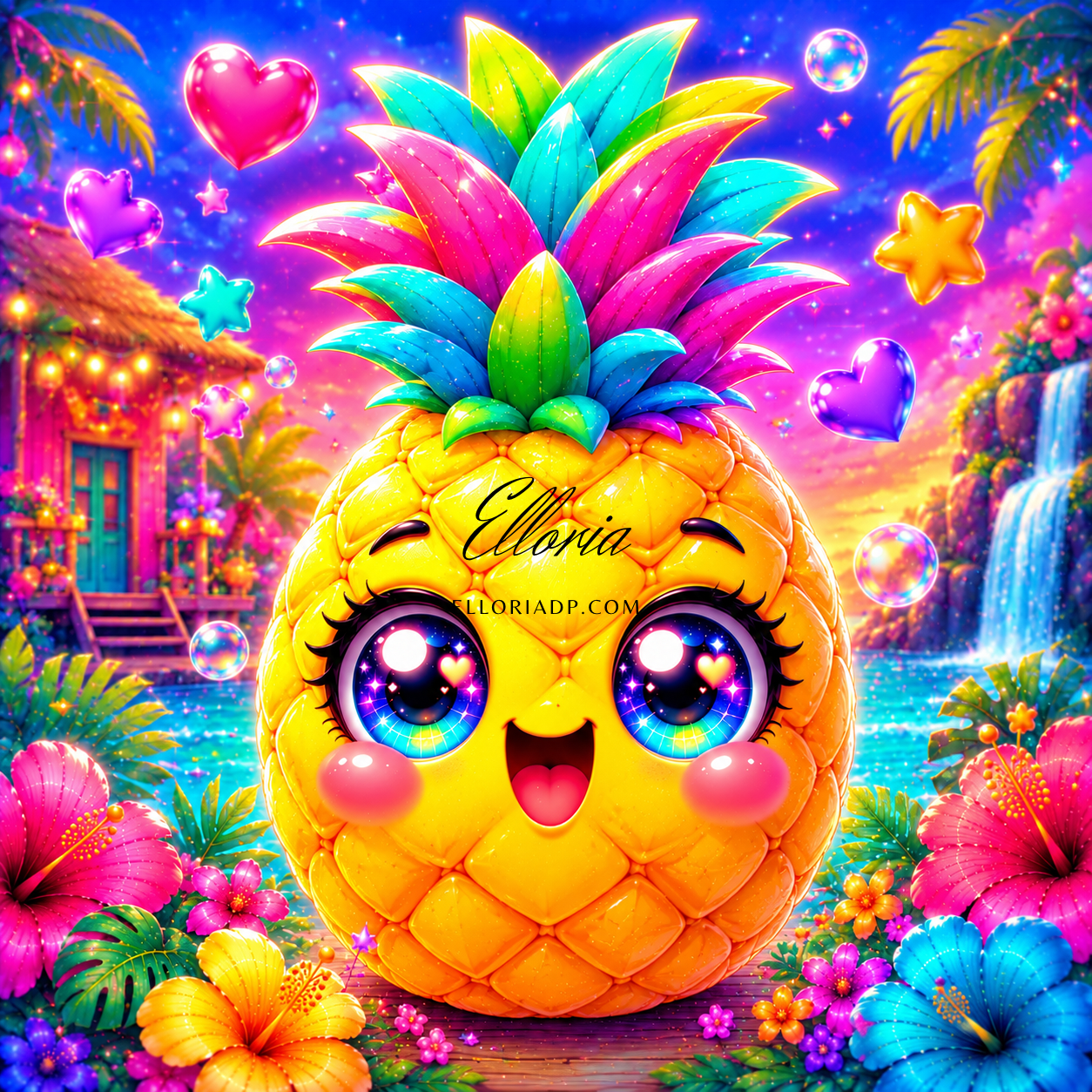 Ananas pop kit Diamond painting Elloria collection Ellozest