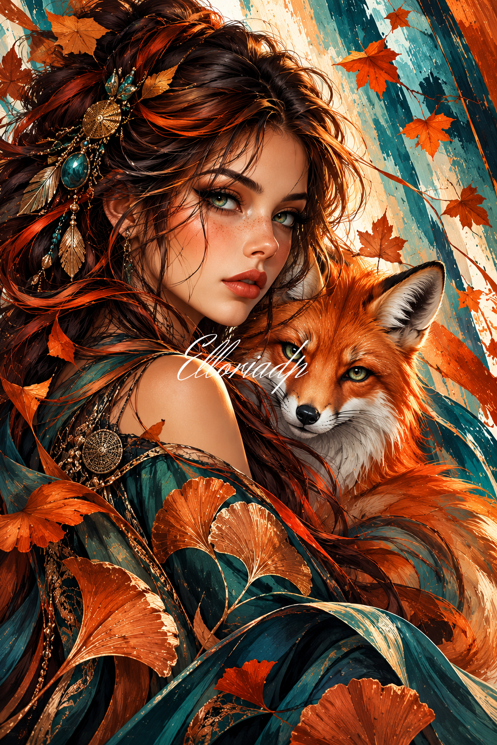 L’Âme Fauve – Diamond Painting Femme & Renard | Elloria
