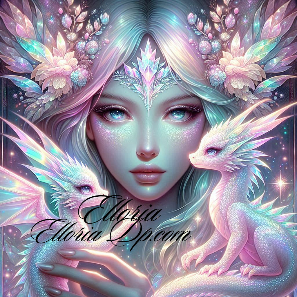 🩵 Diamond Painting – La Gardienne des Dragons de Cristal