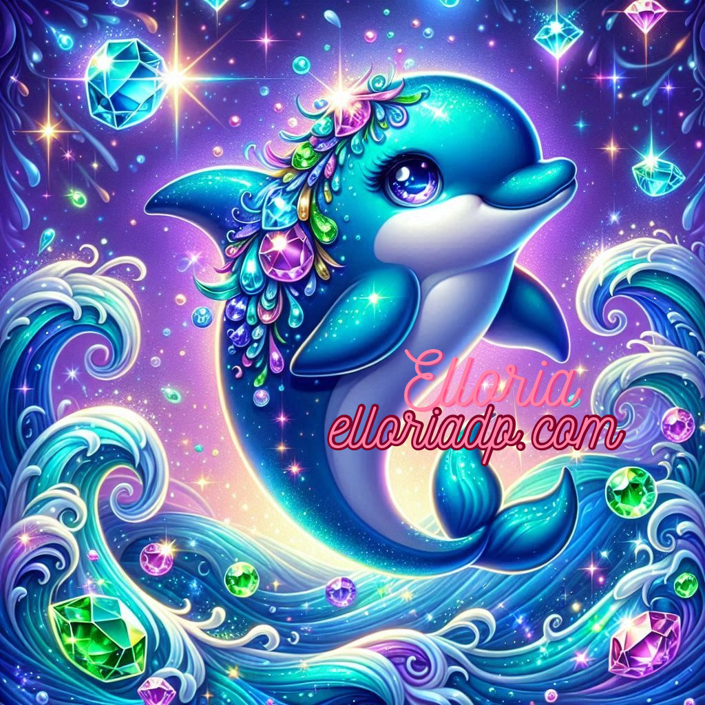 🌊 Diamond Painting – Néris, le Dauphin aux Joyaux