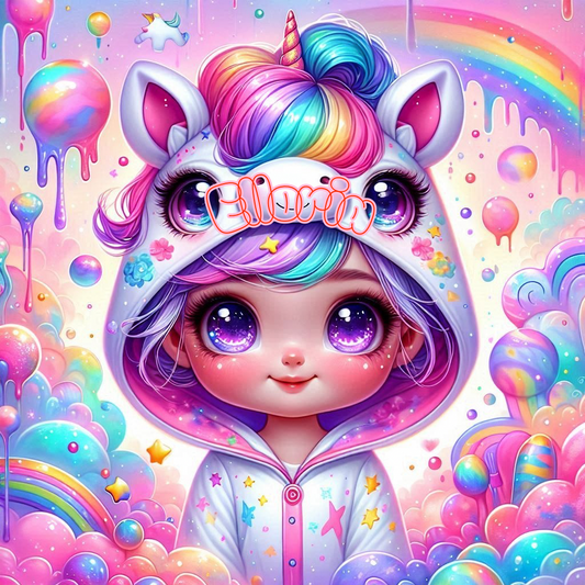 🌈💎 Diamond Painting | Minoulicorne Arc-en-Ciel | Collection Elloria