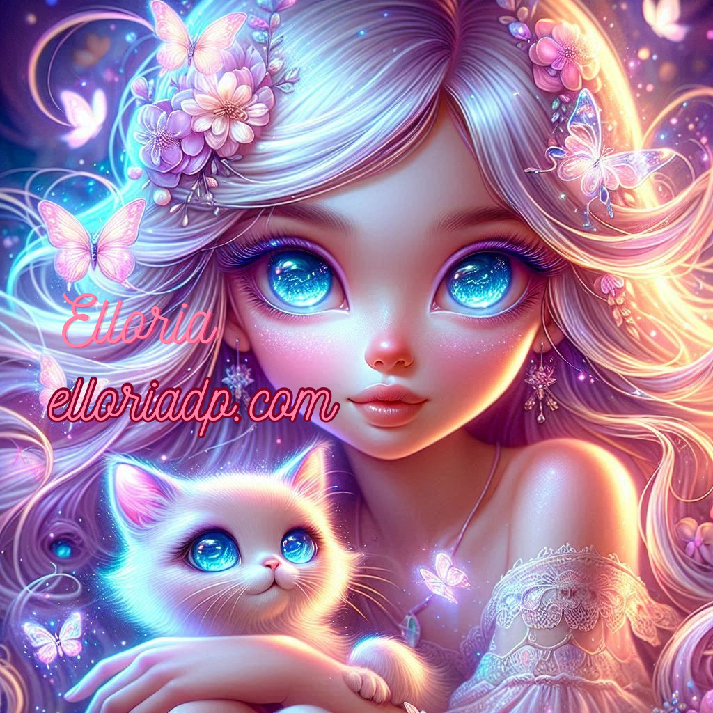 ✨ Diamond Painting – Liora et son Chaton de Lumière ✨